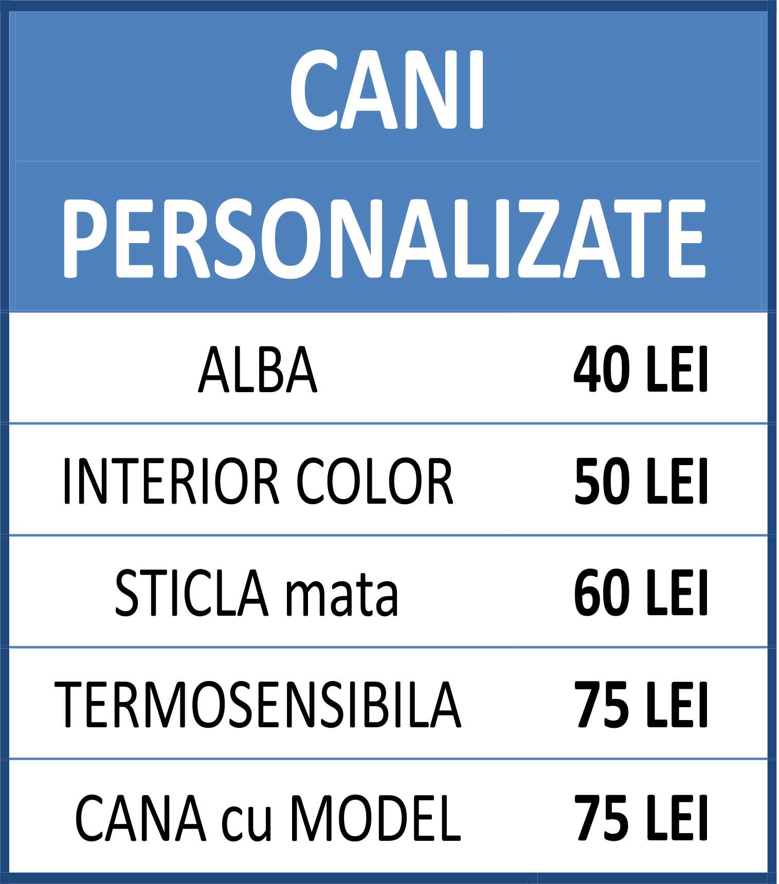 Preturi Cani Personalizate Print Shop