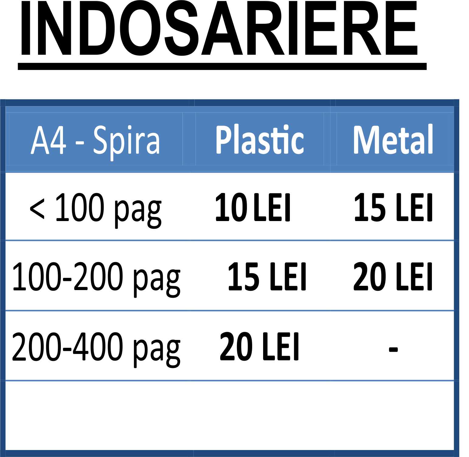 Preturi indosarieri Print Shop