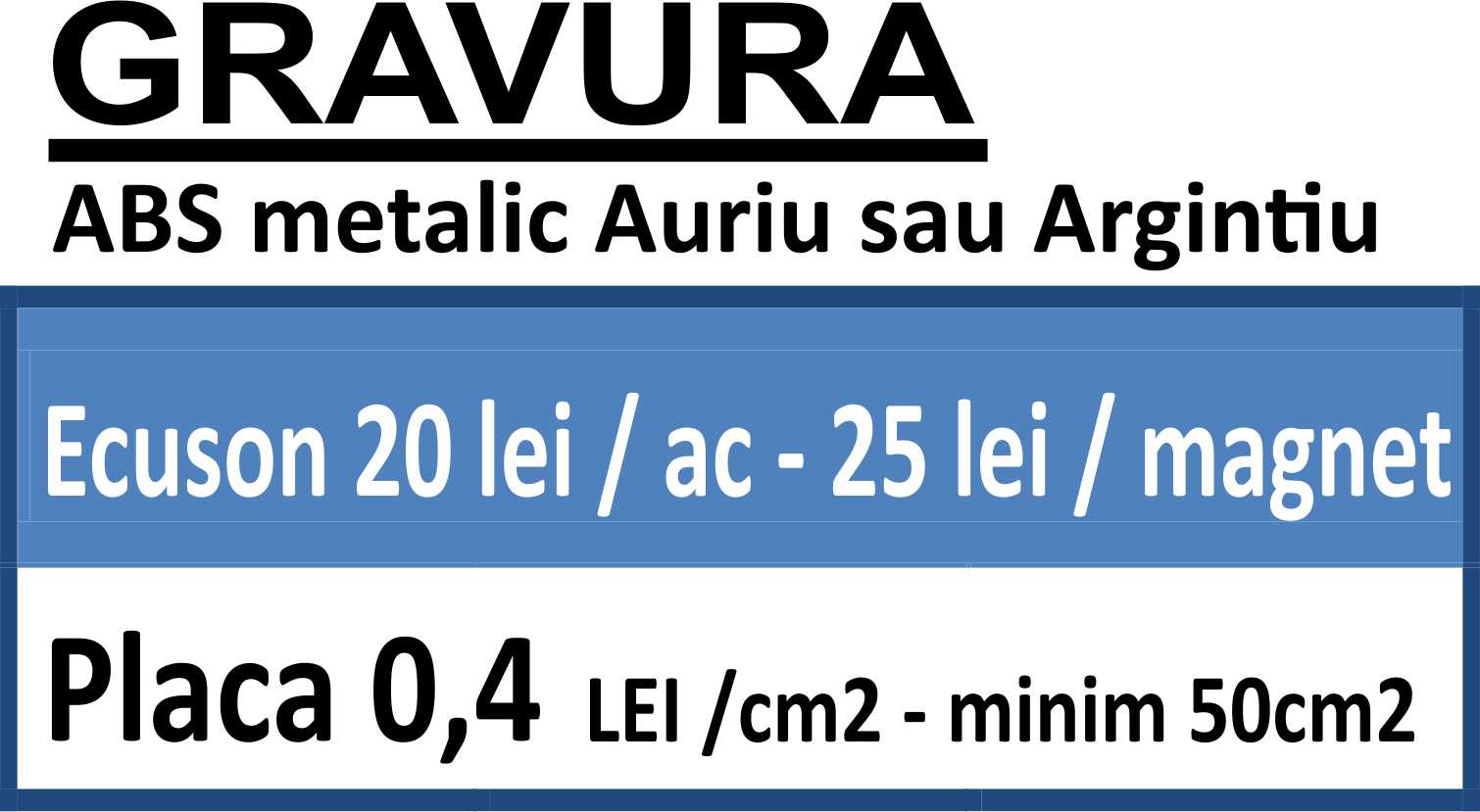 preturi Gravura ABS Print Shop
