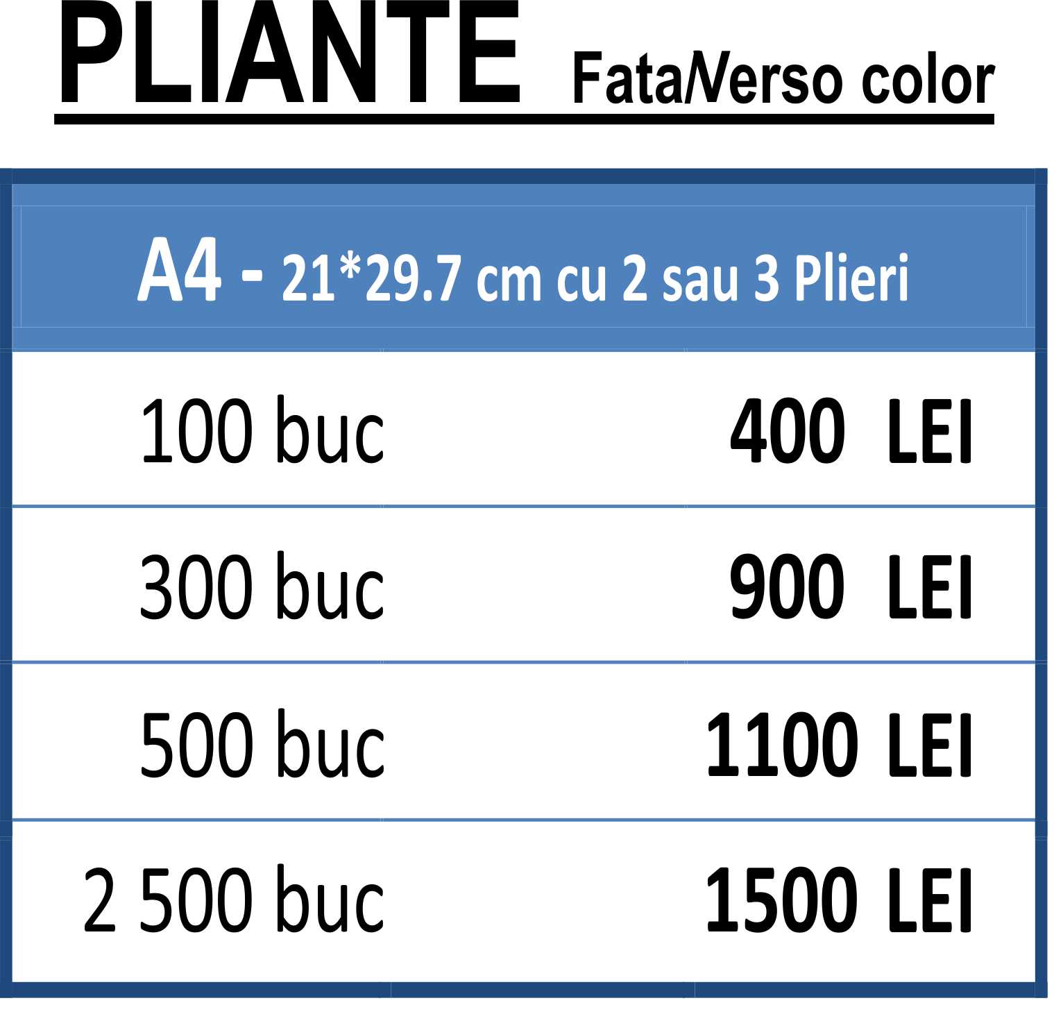 preturi pliante Print Shop